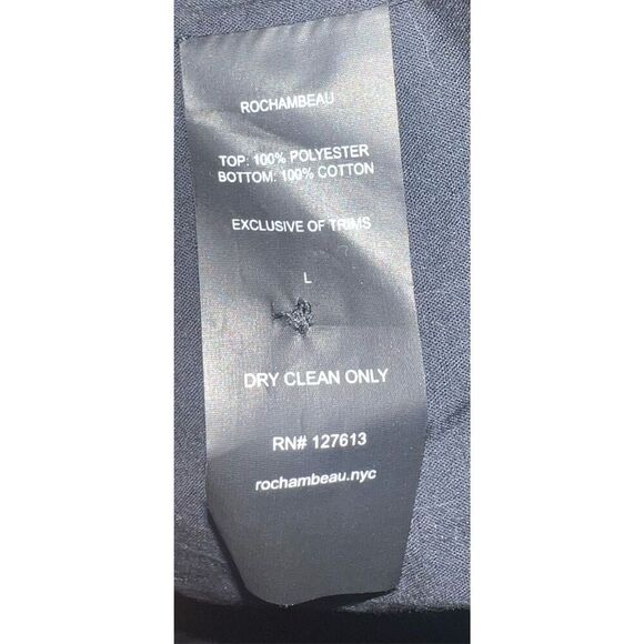 rochambeau nyc blouse button up sz l nwt Button Long Sleeves Minimalist Monochro - Picture 7 of 7